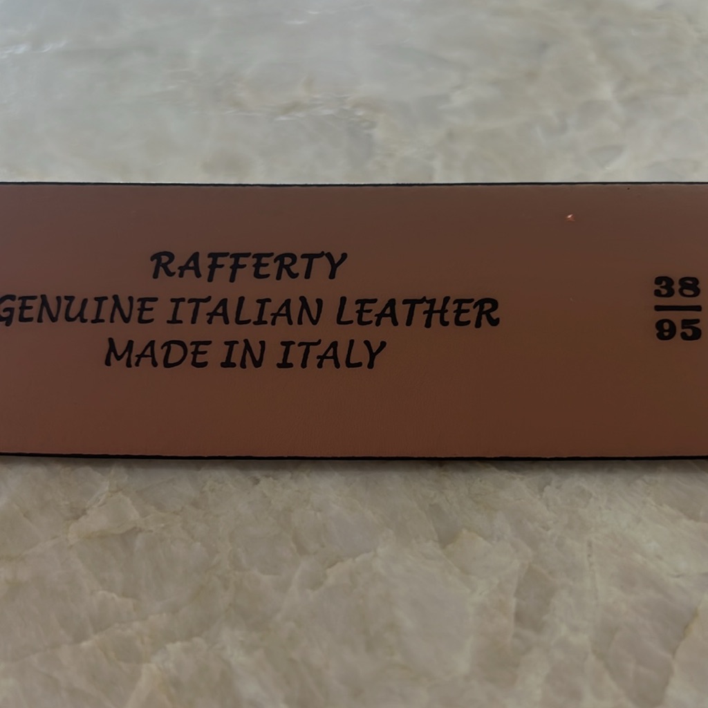 Trafalgar Leather Belt Rafferty Rich Dark Brown Genuine Italian Leather Size 38 — image 6 of 8